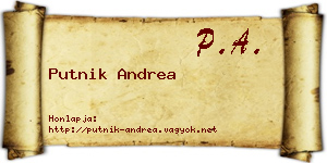 Putnik Andrea névjegykártya